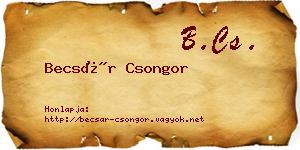 Becsár Csongor névjegykártya